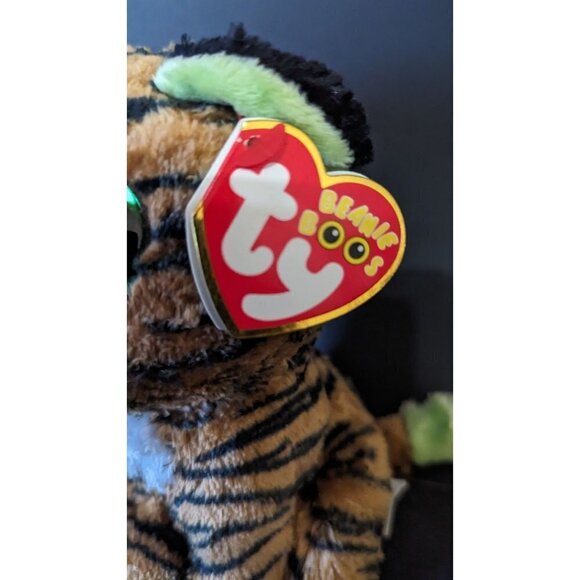 TY Beanie Boos TIGGY the Brown Striped Tiger (6 Inch plush stuffed animal toy - Picture 5 of 8